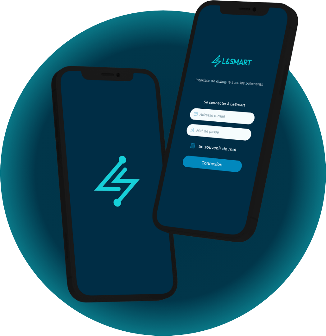 Page de connexion au compte utilisateur L&Smart pour accéder aux services de suivi et de pilotage des consommation d'énergie.