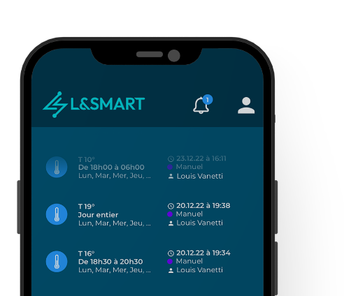 Application L&Smart retracer les actions de pilotage faites dans le bâtiment