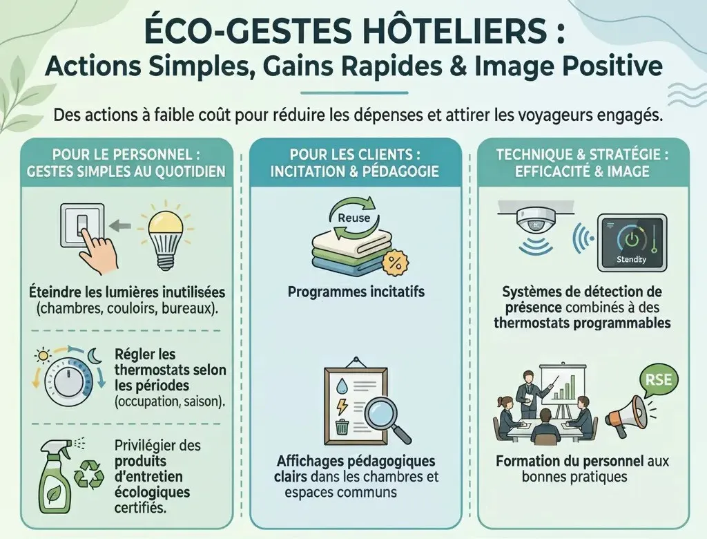 Infographie écogestes hôtels