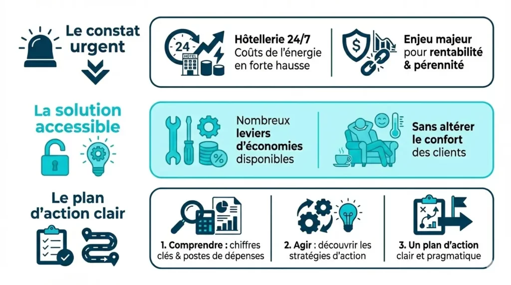 Schéma explicatif constat gestion énergie hôtel