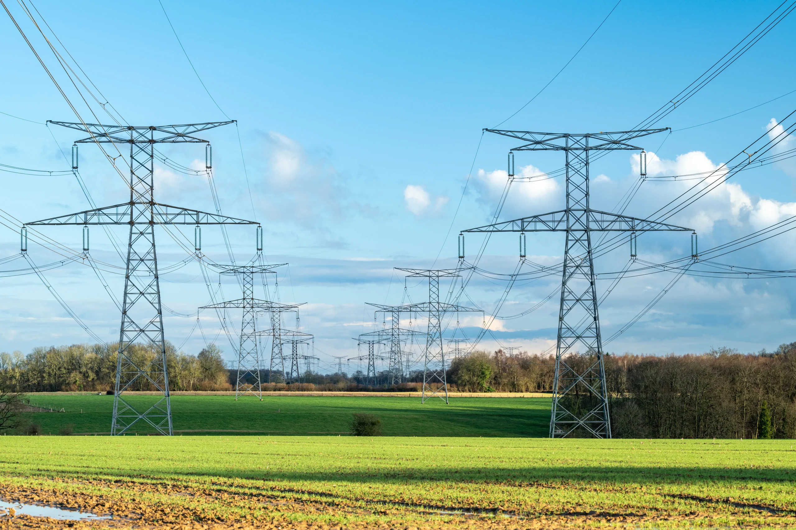 Vue pylône électrique