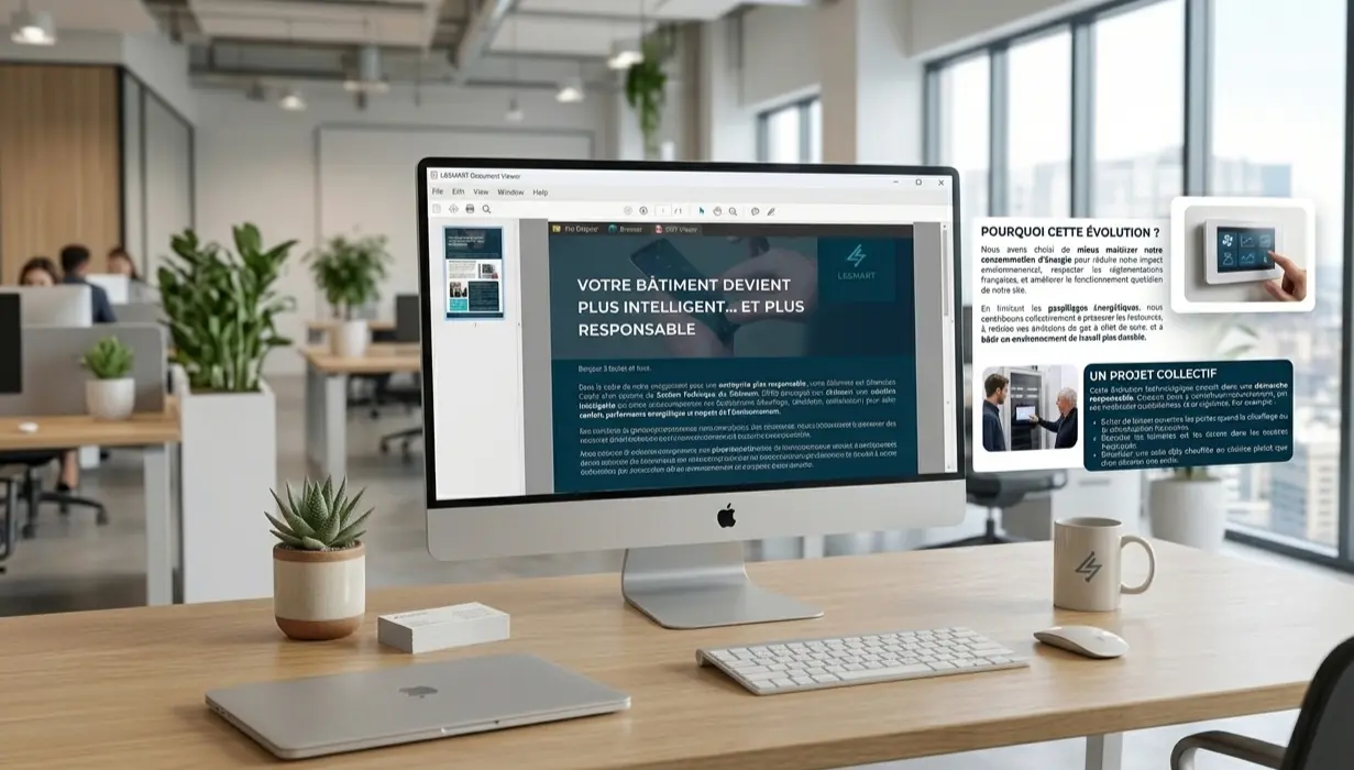 Ordinateur avec newsletter énergie