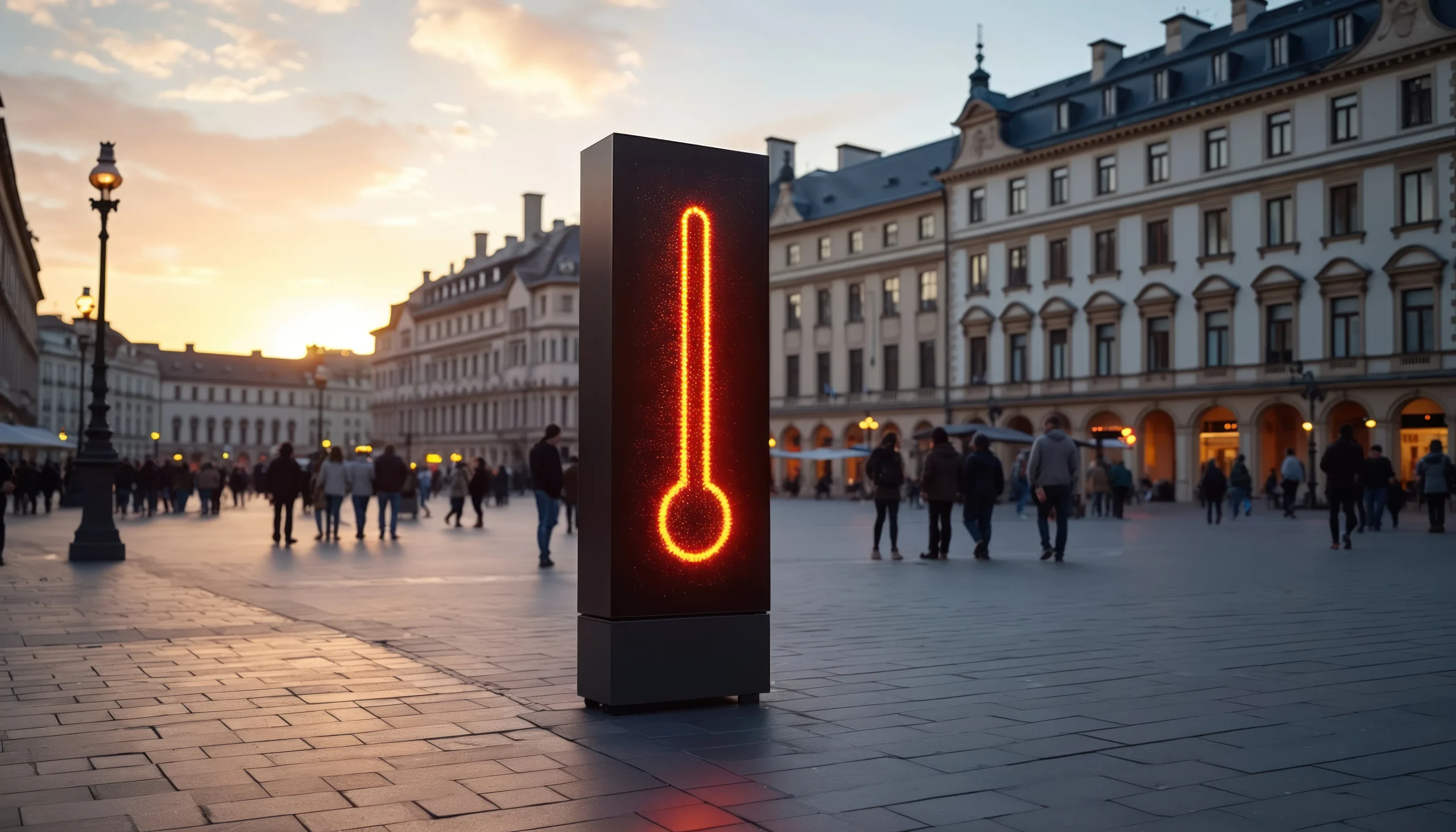 Thermomètre bâtiments publics