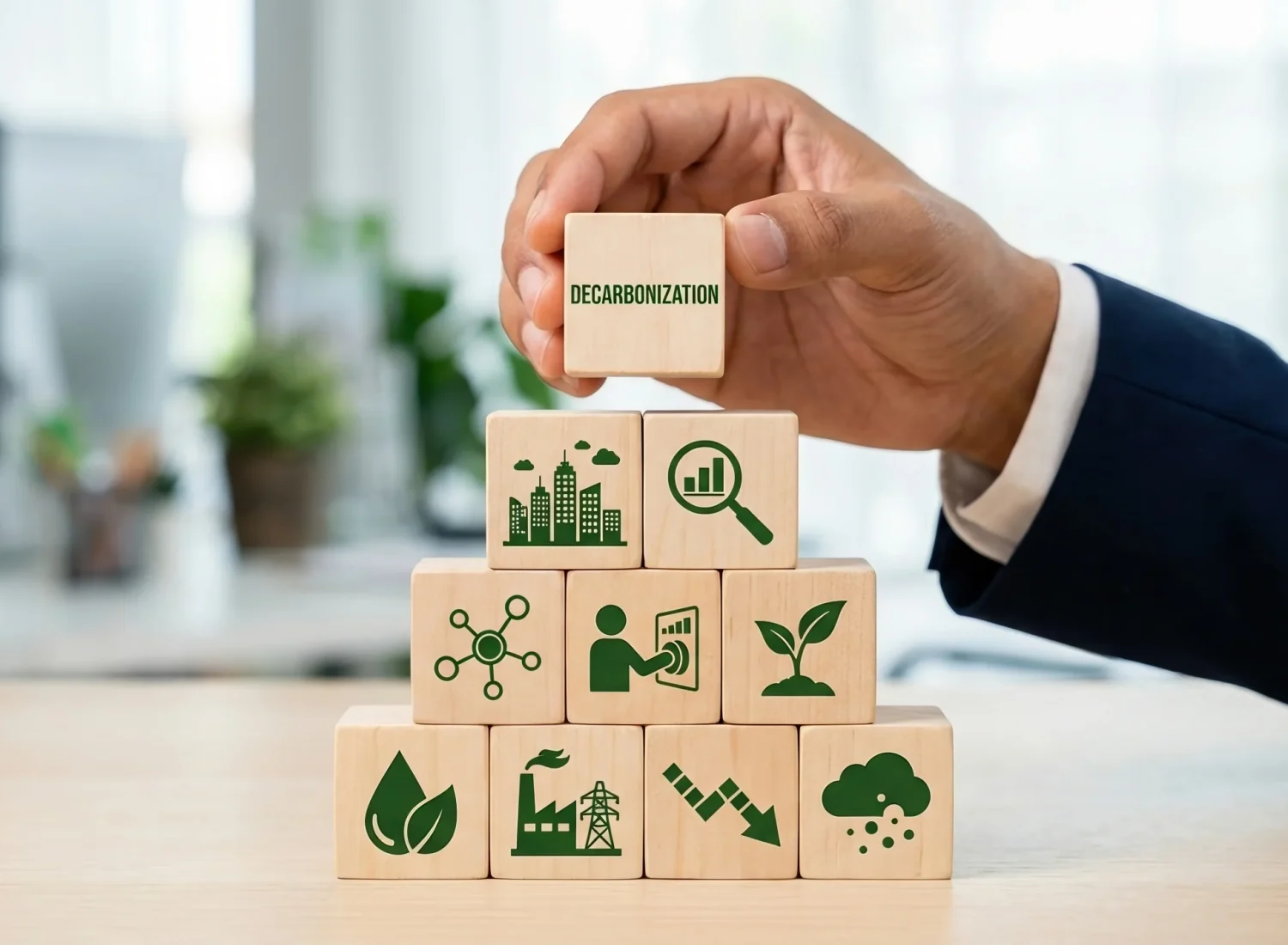 Empilement cubes icones énergies