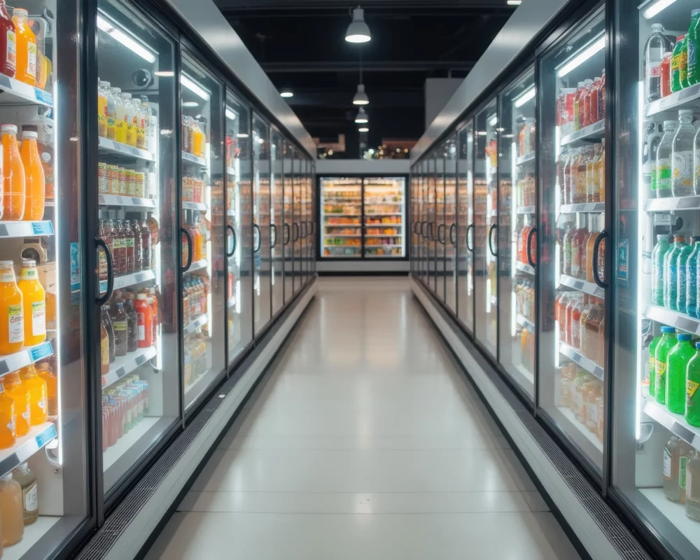 Vue rayon frais magasin