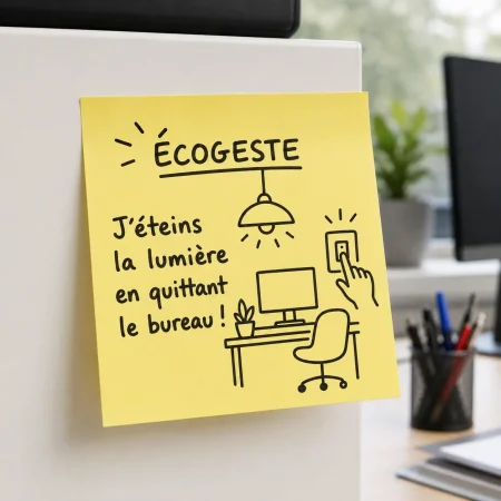 Post it ecogeste lumière