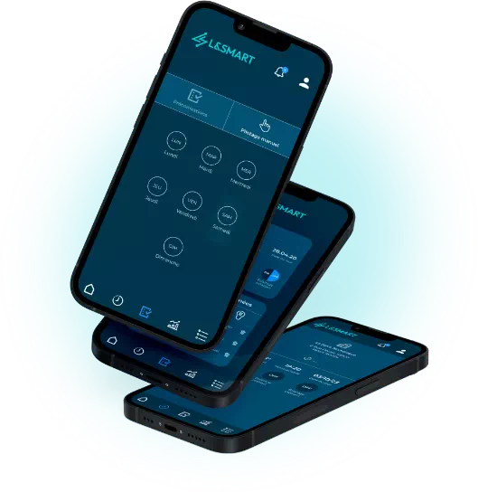 Aplicación móvil L&Smart para ajustar las temperaturas de consigna en sus edificios terciarios.