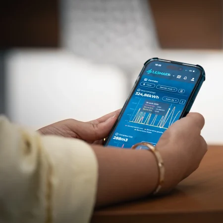 La aplicación L&Smart en uso