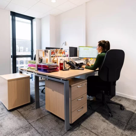 vue côté bureau individuel bdlvista del lado de la oficina individual bdl