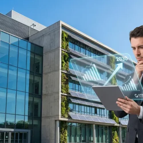 vista frontal edificio normativa decreto contenedores